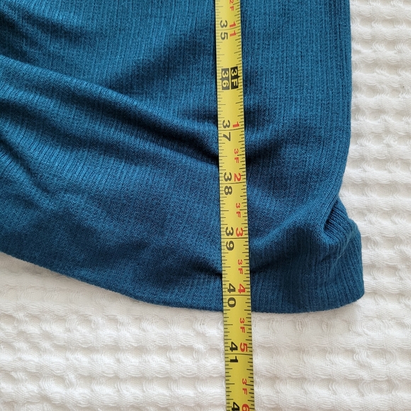 SALE Free People Sundown Cowl Neck Dress Teal - Picture 6 of 8